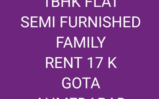 1BHK FLAT- RENT- FAMILY- GOTA- RR884